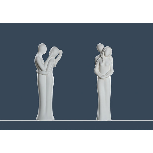 Διακοσμητικό ArteLibre Ζευγάρι Κρεμ Κεραμικό 9x9x36cm - Hippiehome.gr