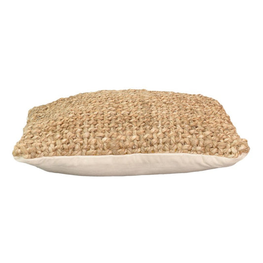 Μαξιλάρι Petron Inart φυσικό γιούτα 45x45x12.5εκ - Hippiehome.gr