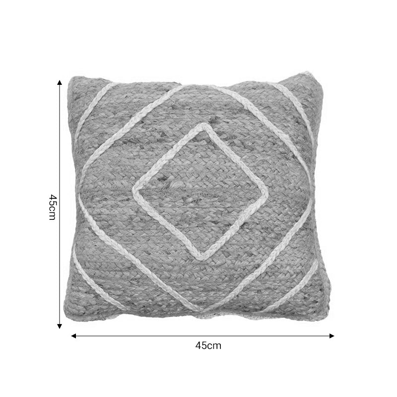Μαξιλάρι Teddiens Inart φυσικό 100% γιούτα 45x45x2.5εκ - Hippiehome.gr