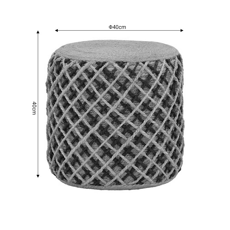 Σκαμπό Nelly Inart φυσικό 100% γιούτα 40x40x40εκ - Hippiehome.gr