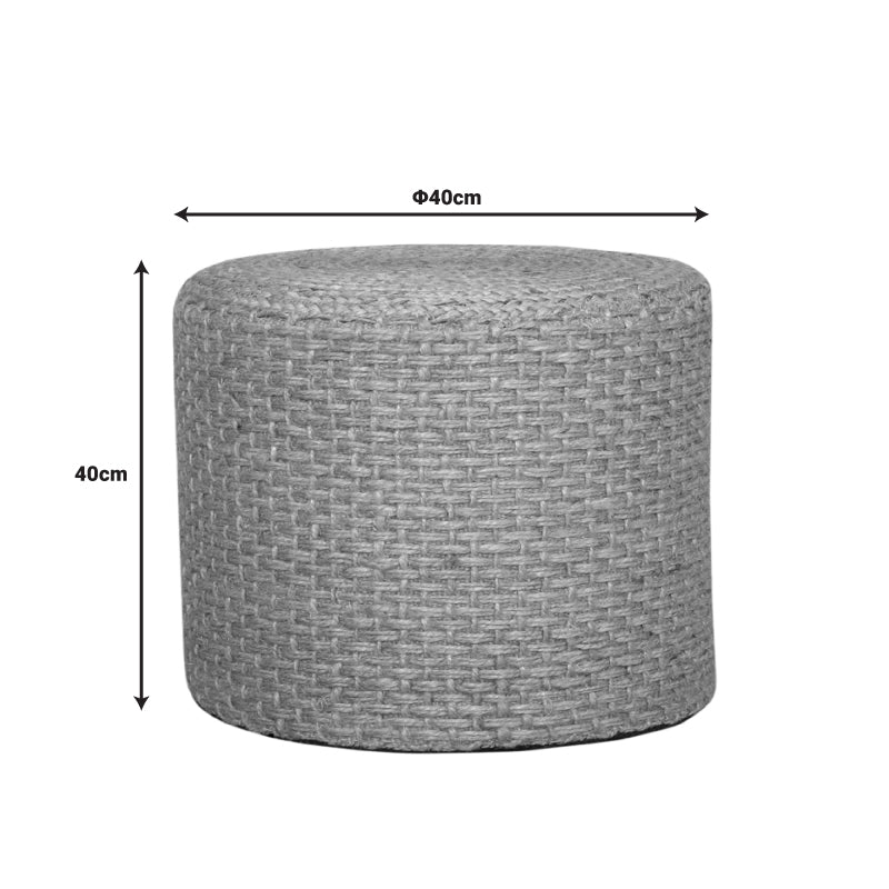 Σκαμπό Axar Inart γιούτα σε φυσική απόχρωση Φ40x40εκ - Hippiehome.gr