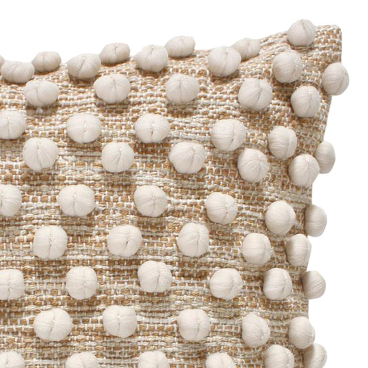 Μαξιλάρι Finne Inart βαμβακερό σε μπεζ απόχρωση 45x45εκ - Hippiehome.gr