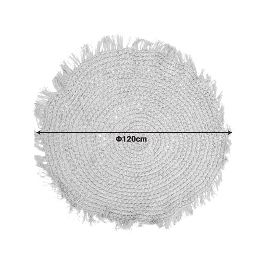 Χαλί Mibre Inart γιούτα σε φυσική απόχρωση Φ120x1εκ - Hippiehome.gr