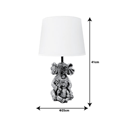 Επιτραπέζιο φωτιστικό Eliom Inart E27 χάλκινο-λευκό μέταλλο Φ25x41εκ - Hippiehome.gr