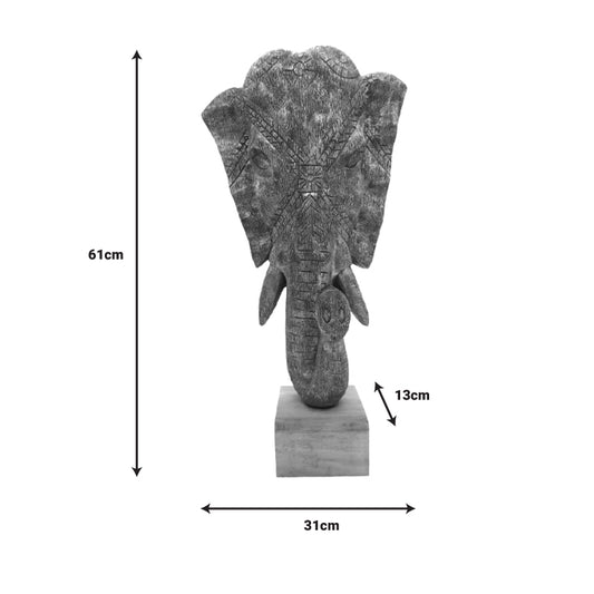 Επιτραπέζιο διακοσμητικό ελέφαντας Zap Inart χρυσό μάνγκο ξύλο 31x13x61εκ - Hippiehome.gr