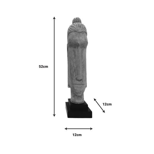 Προτομή βούδας Dran Inart φυσικό μάνγο ξύλο 12x12x52εκ - Hippiehome.gr