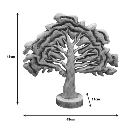 Επιτραπέζιο διακοσμητικό δέντρο Natrem Inart φυσικό μάνγκο ξύλο 45x11x43εκ - Hippiehome.gr