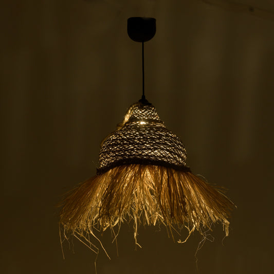 Φωτιστικό οροφής Boher Inart seagrass σε φυσική απόχρωση Φ33x76εκ - Hippiehome.gr