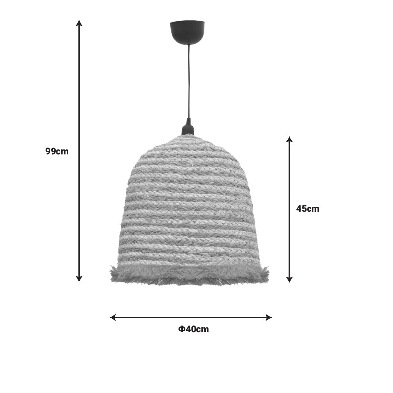 Φωτιστικό οροφής Nolie Inart ψάθινο φυσικό Φ40x99εκ - Hippiehome.gr