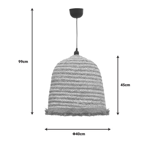 Φωτιστικό οροφής Nolie Inart ψάθινο φυσικό Φ40x99εκ - Hippiehome.gr