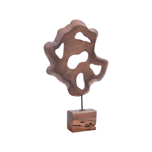 Επιτραπέζιο διακοσμητικό Strab Inart φυσικό ξύλο teak-μέταλλο 55x10x80εκ - Hippiehome.gr