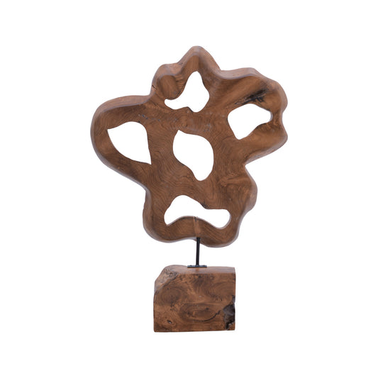 Επιτραπέζιο διακοσμητικό Strab Inart φυσικό ξύλο teak-μέταλλο 49x15x70εκ - Hippiehome.gr