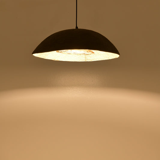 Φωτιστικό οροφής Markiz Inart μαύρο-χρυσό press papier-μέταλλο Φ57x118εκ - Hippiehome.gr