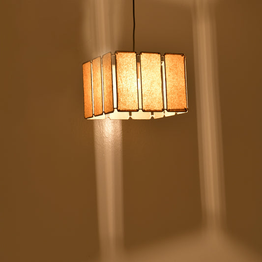 Φωτιστικό οροφής Boxfo Inart καφέ press papier-μέταλλο 32x32x123εκ - Hippiehome.gr