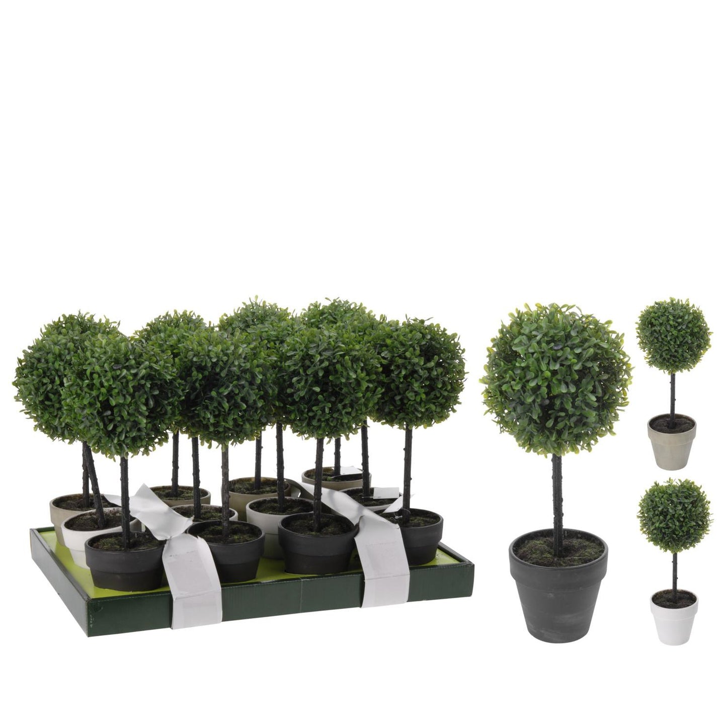 Φυτό Τεχνητό ArteLibre Μπάλα Θάμνος Μπόξους Σε Γλαστράκι 38cm Σε 3 Χρώματα - Hippiehome.gr