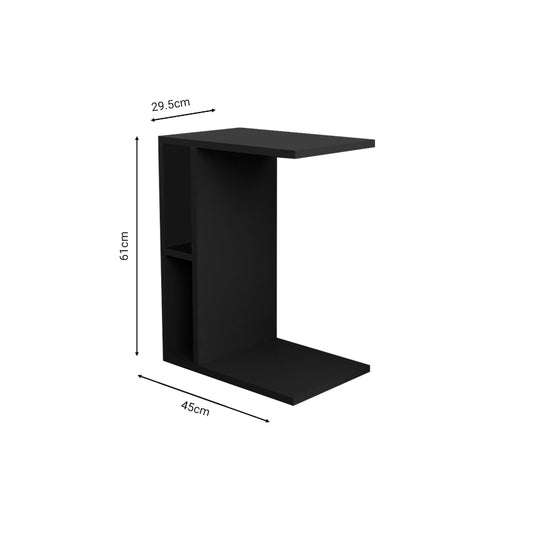 Βοηθητικό τραπέζι Boner pakoworld ανθρακί μελαμίνης 45x29.5x61εκ - Hippiehome.gr