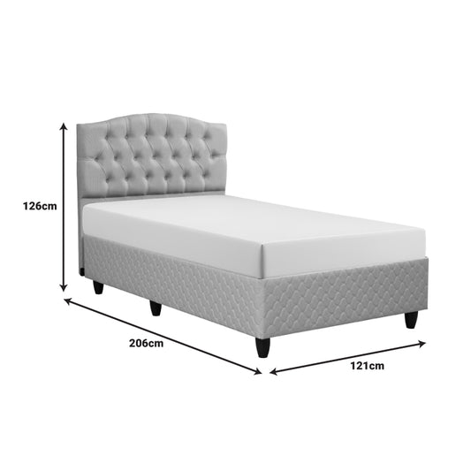 Κρεβάτι Lanse I pakoworld σε κρεμ απόχρωση 120x200εκ - Hippiehome.gr