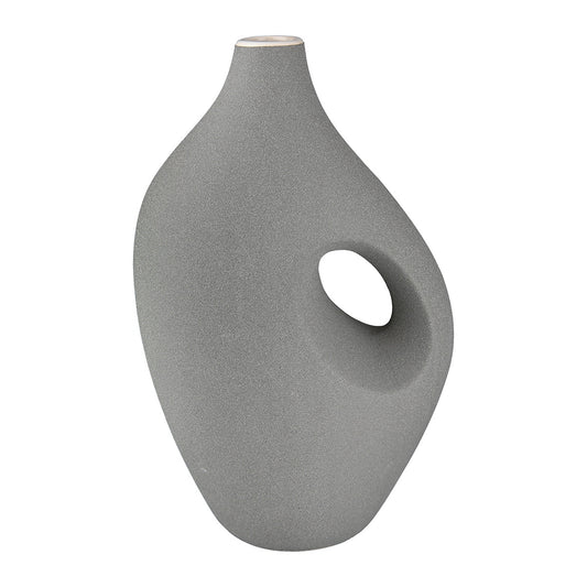 Βάζο "Radon" Κεραμικό Beige Γκρι PU 18x11x28.5cm - Hippiehome.gr