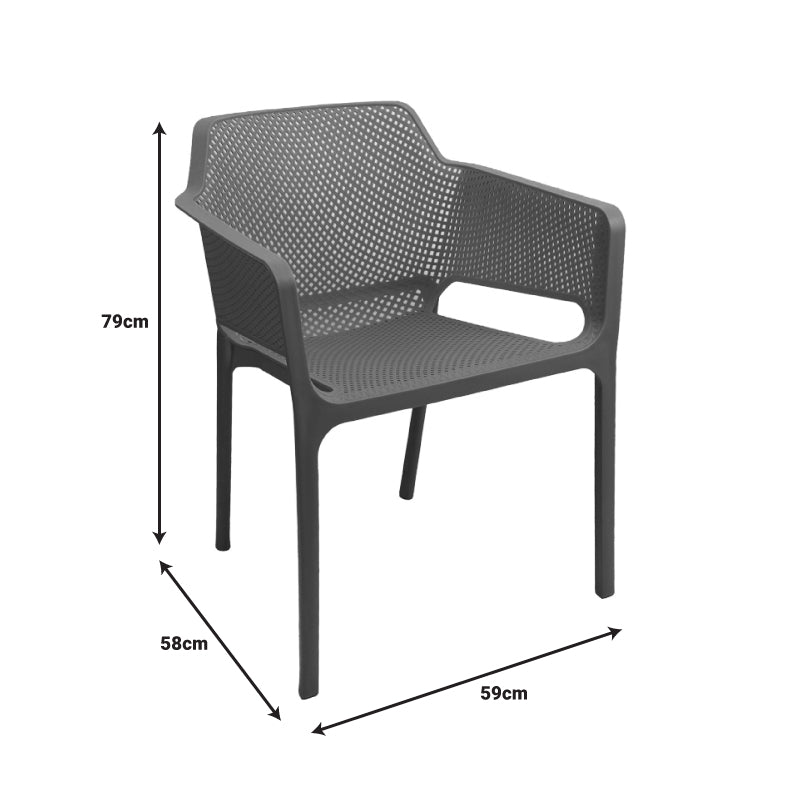 Πολυθρόνα Oviez pakoworld pp σε ανθρακί απόχρωση 59x58x79εκ - Hippiehome.gr
