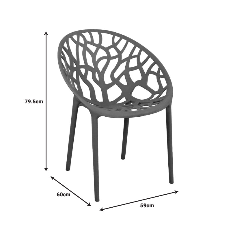 Πολυθρόνα Daren pakoworld pp σε ανθρακί απόχρωση 59x60x79,5εκ - Hippiehome.gr
