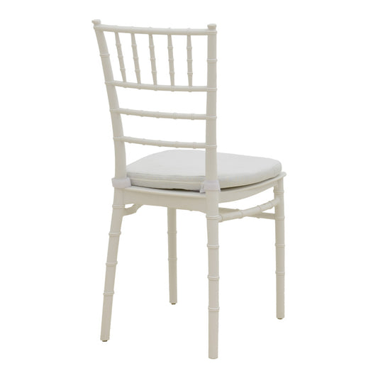Καρέκλα Tiffany pakoworld με μαξιλάρι pp σε λευκή απόχρωση 40x40x88εκ - Hippiehome.gr