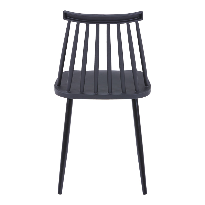 Καρέκλα Aurora I pakoworld pp σε μαύρη απόχρωση-πόδι μεταλλικό μαύρο 43x48x79εκ - Hippiehome.gr