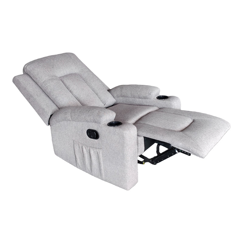 Πολυθρόνα relax Gessel pakoworld ύφασμα σε γκρι-μπεζ 80x90x98εκ - Hippiehome.gr
