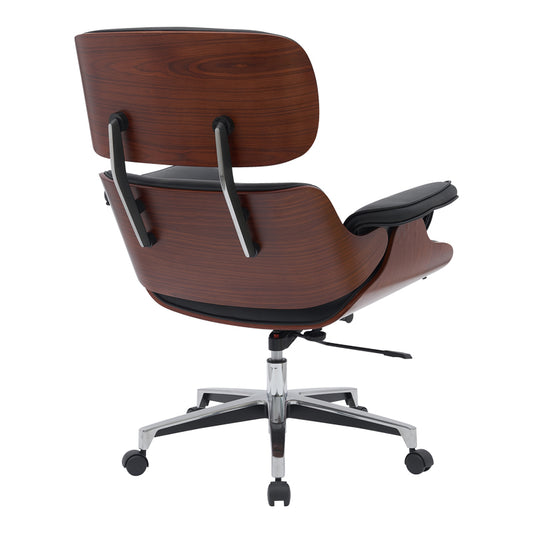 Καρέκλα γραφείου διευθυντή Kobane pakoworld μαύρο pu-βάση χρωμίου 84x75x113.5εκ - Hippiehome.gr