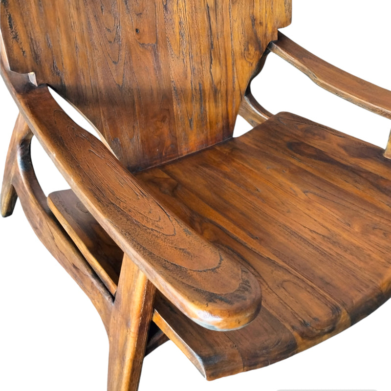 Πολυθρόνα Brazin pakoworld καρυδί teak ξύλο 72x71x77εκ - Hippiehome.gr