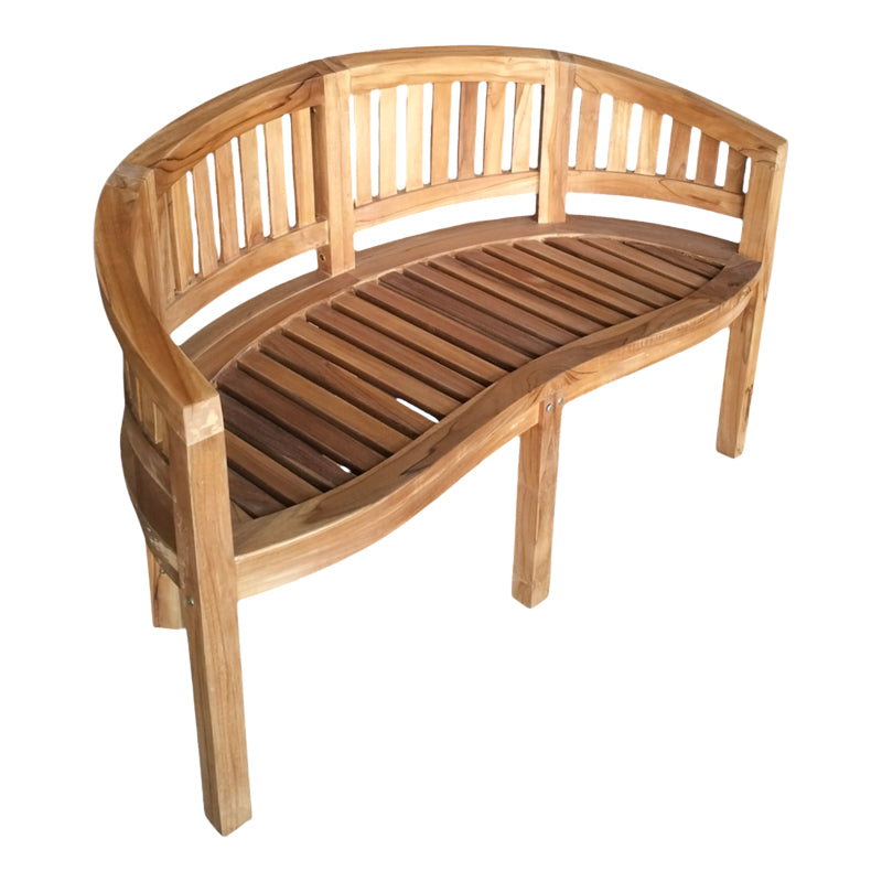 Καναπές διθέσιος Coren pakoworld φυσικό teak ξύλο 130x61x87εκ - Hippiehome.gr