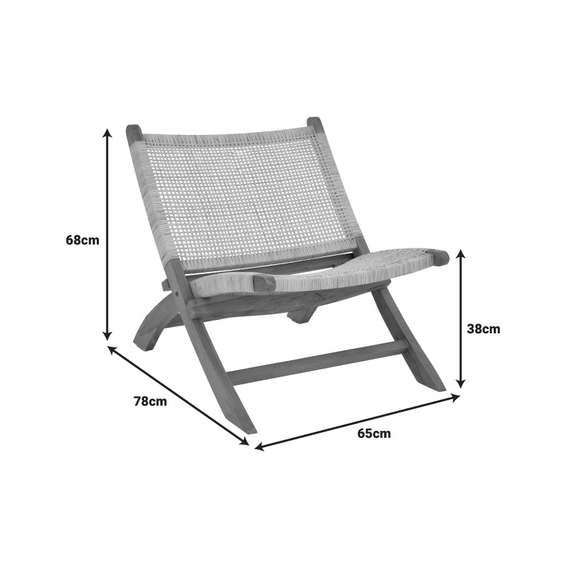 Πολυθρόνα Jerenze pakoworld φυσικό teak ξύλο-φυσικό rattan 65x78x68εκ - Hippiehome.gr