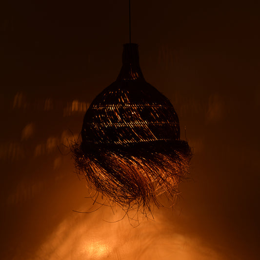 Φωτιστικό οροφής Cazin I Inart mendong σε φυσική απόχρωση Φ80x85εκ - Hippiehome.gr