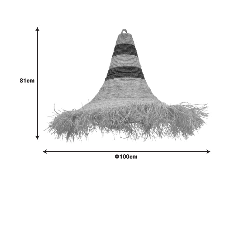 Φωτιστικό οροφής Herbon Inart ψάθα σε φυσική απόχρωση 100x100x81εκ - Hippiehome.gr
