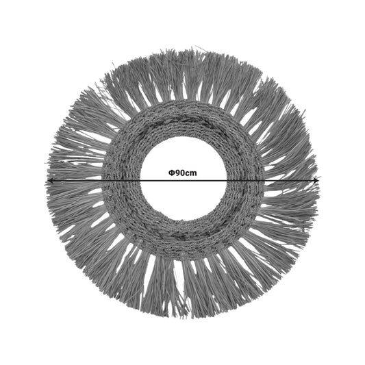 Διακοσμητικό τοίχου Fiole Inart ψάθα σε φυσική απόχρωση Φ90x6εκ - Hippiehome.gr