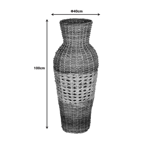 Βάζο Valeni Inart μπανάνα ξύλο σε φυσική απόχρωση 40x40x100εκ - Hippiehome.gr