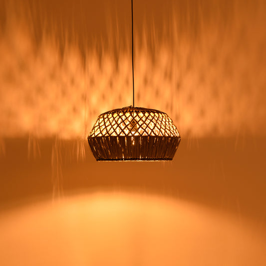 Φωτιστικό οροφής Fose Inart mendong σε φυσική απόχρωση Φ50x27εκ - Hippiehome.gr