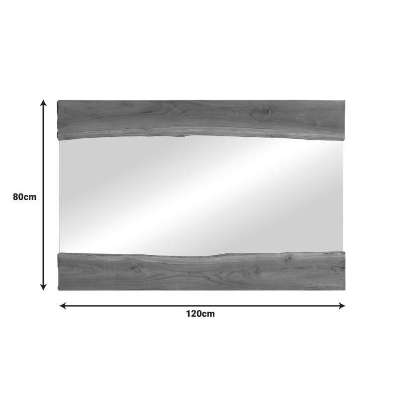 Καθρέπτης Riverine pakoworld teak ξύλο σε φυσική απόχρωση 120x80x4εκ - Hippiehome.gr