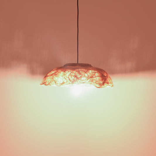 Φωτιστικό οροφής Pictere Inart abaca ξύλο σε φυσικό χρώμα Φ50x20εκ - Hippiehome.gr