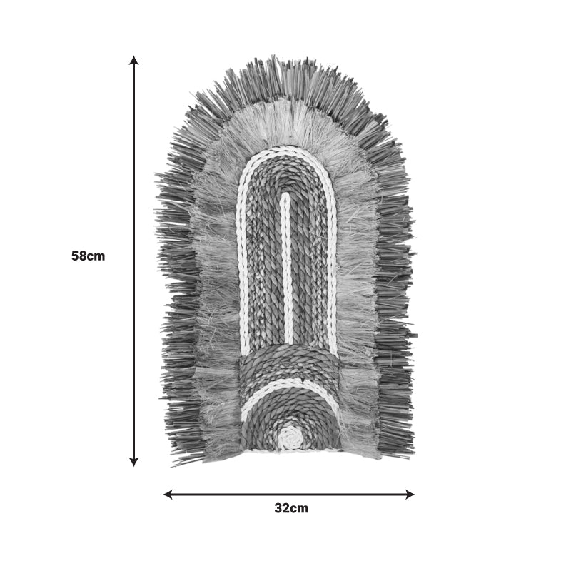 Διακοσμητικό τοίχου Earsy Inart seagrass σε φυσικό χρώμα 58x32x8εκ - Hippiehome.gr