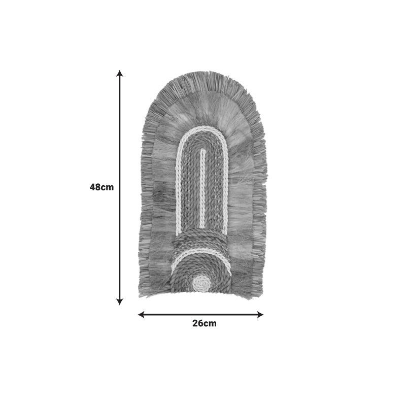 Διακοσμητικό τοίχου Earsy I Inart seagrass σε φυσικό χρώμα 48x26x8εκ - Hippiehome.gr