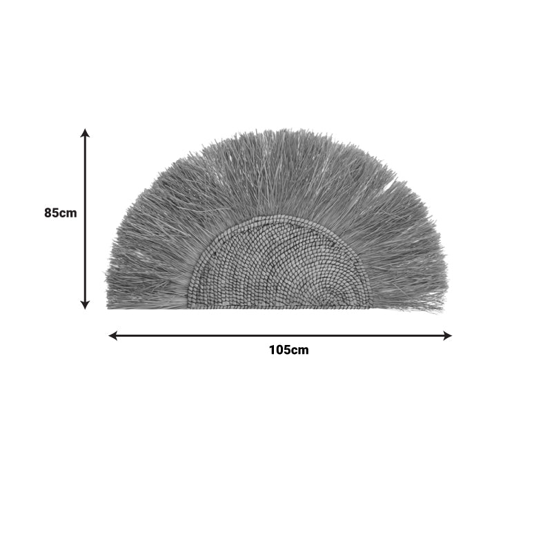 Διακοσμητικό τοίχου Nairone Inart seagrass-abaca σε φυσικό χρώμα 85x105x10εκ - Hippiehome.gr