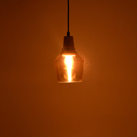 Φωτιστικό οροφής Kure pakoworld φυσικό μέταλλο-γυαλί Φ13.8x23εκ - Hippiehome.gr