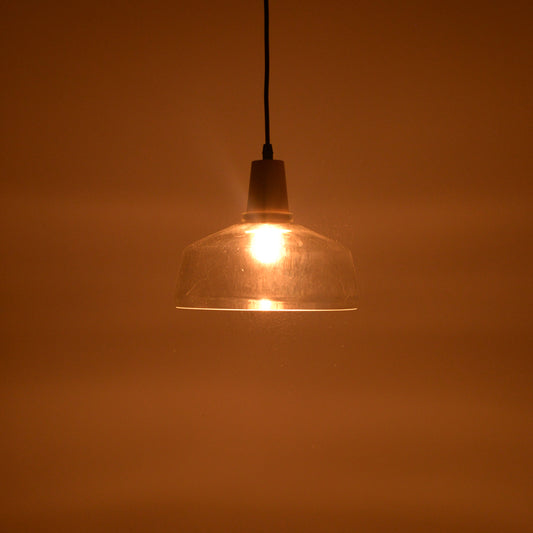 Φωτιστικό οροφής Godren pakoworld διάφανο μέταλλο-γυαλί Φ24x19εκ - Hippiehome.gr