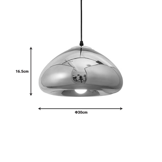 Φωτιστικό οροφής Ovalone pakoworld χρυσό μέταλλο-γυαλί Φ30x16.5εκ - Hippiehome.gr