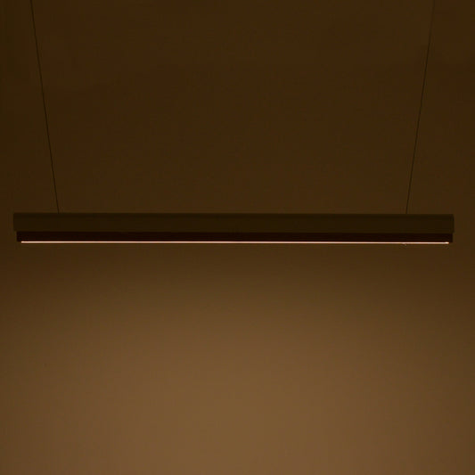 Φωτιστικό οροφής Rafmole pakoworld Led λευκό μέταλλο-ξύλο 120x7.5εκ - Hippiehome.gr