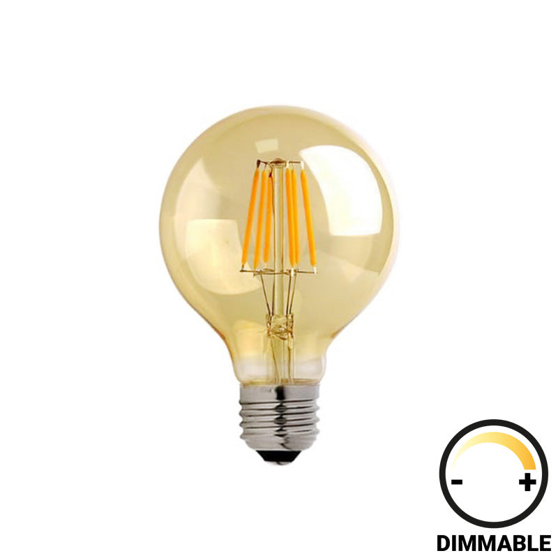 Λαμπτήρας LED G95 Bulb pakoworld dimmable 4W E27 200-220V amber - Hippiehome.gr