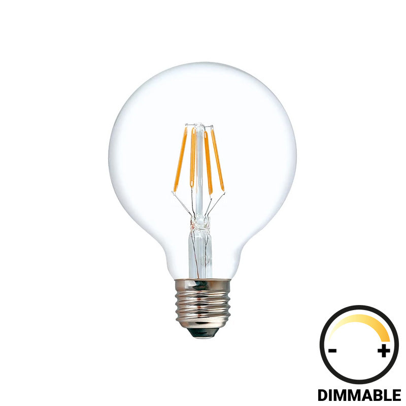 Λαμπτήρας LED G80 Bulb pakoworld dimmable 8W E27 clear - Hippiehome.gr