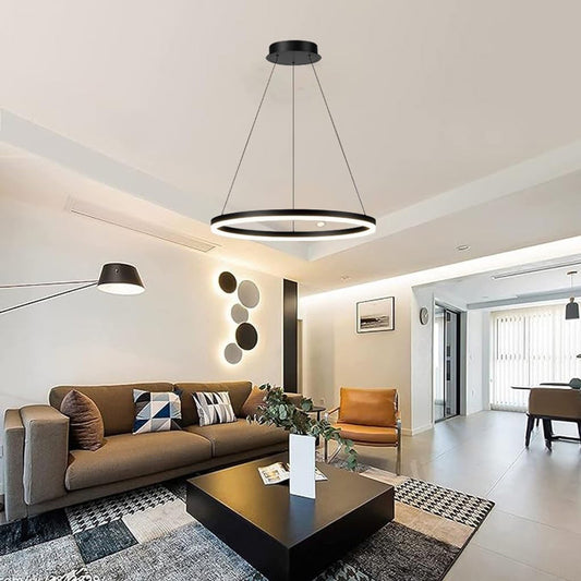 Φωτιστικό οροφής Nebrian pakoworld led μέταλλο μαύρο Φ60x15εκ - Hippiehome.gr