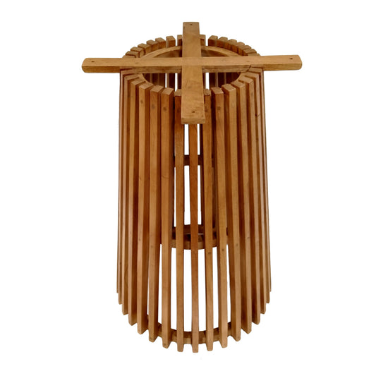 Βάση τραπεζιού μπαρ εσωτερικού χώρου Galy pakoworld mindi ξύλο σε φυσική απόχρωση Φ60x90εκ - Hippiehome.gr