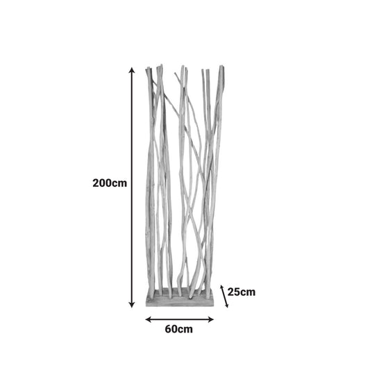 Διακοσμητικό δαπέδου Barbin pakoworld teak-suar ξύλο σε φυσική απόχρωση 60x25x200εκ - Hippiehome.gr